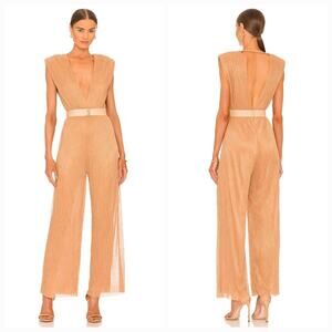 Sabina Musayev x REVOLVE Orin Jumpsuit in Golden Apricot